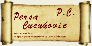 Persa Čučuković vizit kartica